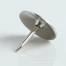 Grip supérieur en métal argenté tête plate 10 mm épingles de dessin